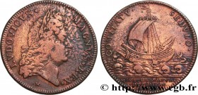 CORPORATIONS
Type : POISSONNIERS DE MER 
Date : n.d. 
Metal : red copper 
Diameter : 30  mm
Orientation dies : 6  h.
Weight : 7,45  g.
Edge : lisse 
R...