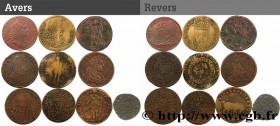 LOTS
Type : Lot de jetons à identifier 
Date : n.d. 
Metal : copper 
Diameter : 31,5  mm
Orientation dies : 6  h.
Weight : 44  g.
Edge : lisse 

Grade...