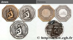 MISCELLANEOUS NOT ATTRIBUTED JETONS AND TOKENS
Type : SOCIÉTÉ FRANÇAISE DE NUMISMATIQUE, lot de deux jetons et d’une épreuve uniface 
Date : n.d. 
Met...