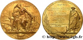 III REPUBLIC
Type : Médaille, Ecole polytechnique, Centenaire de sa fondation 
Date : 1894 
Metal : gilt bronze 
Diameter : 68  mm
Weight : 146,1  g.
...