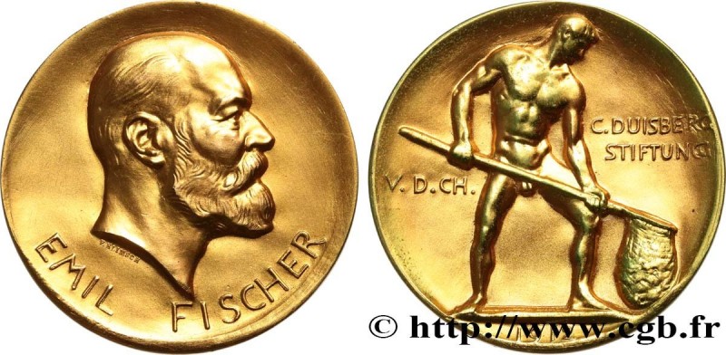 SCIENCE & SCIENTIFIC
Type : Médaille, Emil Fischer 
Date : 1912 
Metal : gilt br...