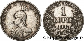 GERMAN EAST AFRICA
Type : 1 Roupie Guillaume II 
Date : 1907 
Mint name / Town : Hambourg 
Quantity minted : 550000 
Metal : silver 
Diameter : 30,55 ...