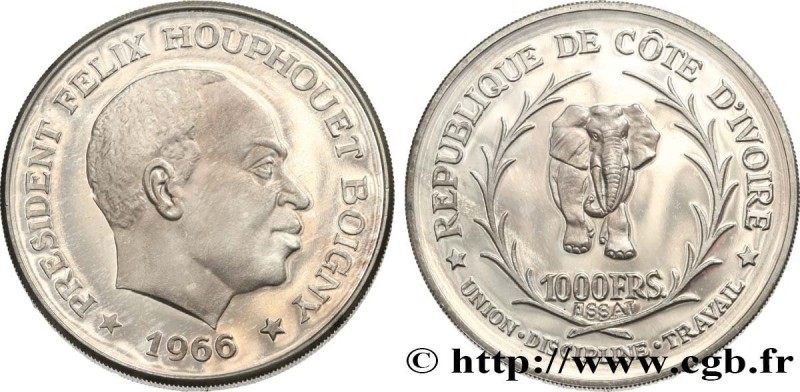 IVORY COAST
Type : Essai de 100 Francs Félix Houphouet Boigny Proof 
Date : 1966...