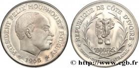 IVORY COAST
Type : Essai de 100 Francs Félix Houphouet Boigny Proof 
Date : 1966 
Metal : silver 
Millesimal fineness : 900  ‰
Diameter : 34  mm
Orien...