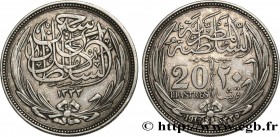 EGYPT
Type : 20 Piastres frappe au nom de Hussein Kamal Pacha AH1333 
Date : 1917 
Mint name / Town : Paris 
Quantity minted : 840000 
Metal : silver ...