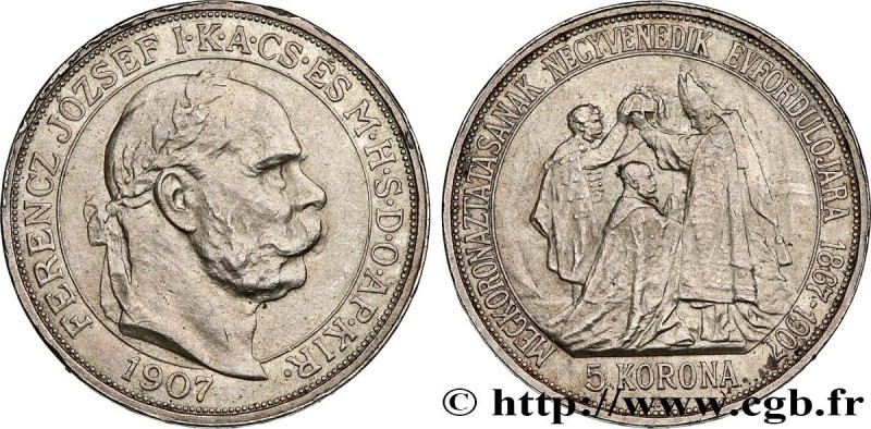 HUNGARY
Type : 5 Korona 40e anniversaire du couronnement de FRançois-Joseph à Bu...