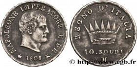 ITALY - KINGDOM OF ITALY - NAPOLEON I
Type : 10 Soldi 
Date : 1808 
Mint name / Town : Milan 
Quantity minted : - 
Metal : silver 
Diameter : 18  mm
O...