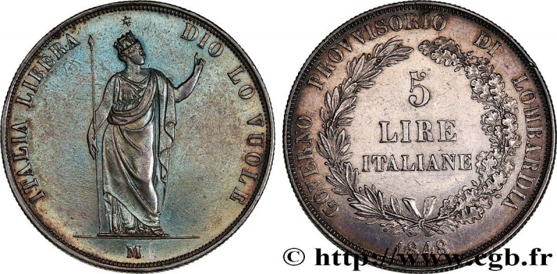 ITALY - LOMBARDY
Type : 5 Lire Gouvernement provisoire de Lombardie 
Date : 1848...