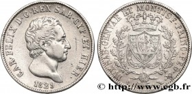 ITALY - KINGDOM OF SARDINIA
Type : 5 Lire Charles Félix 
Date : 1829 
Mint name / Town : Turin 
Quantity minted : 311825 
Metal : silver 
Millesimal f...