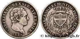 ITALY - KINGDOM OF SARDINIA
Type : 50 Centesimi Charles Félix 
Date : 1830 
Mint name / Town : Turin 
Quantity minted : 55633 
Metal : silver 
Millesi...