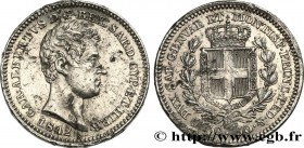 ITALY - KINGDOM OF SARDINIA
Type : 50 Centesimi Charles Albert 
Date : 1842 
Mint name / Town : Turin 
Quantity minted : 10448 
Metal : silver 
Milles...