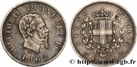 ITALY
Type : 50 Centesimi Victor Emmanuel II  
Date : 1862 
Mint name / Town : Turin 
Quantity minted : 184615 
Metal : silver 
Millesimal fineness : ...