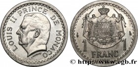 MONACO
Type : Essai de 1 Franc aluminium Louis II 
Date : (1943) 
Date : n.d. 
Mint name / Town : Paris 
Quantity minted : 300 
Metal : aluminium 
Dia...