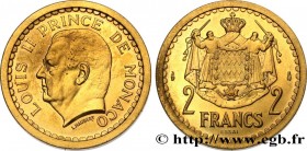 MONACO
Type : Essai de 2 Francs bronze-aluminium Louis II 
Date : (1943) 
Date : (1943) 
Mint name / Town : Paris 
Quantity minted : 300 
Metal : alum...