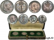UNITED KINGDOM
Type : 1 Maundy set de 1, 2, 3 et 4 Pence Édouard VII 
Date : 1905 
Quantity minted : 8976 
Metal : silver 
Orientation dies : 12  h.
C...