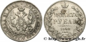 RUSSIA - NICHOLAS I
Type : 1 Rouble 
Date : 1842 
Mint name / Town : Saint-Petersbourg 
Quantity minted : 5000000 
Metal : silver 
Millesimal fineness...