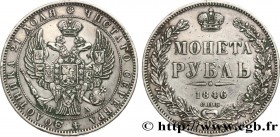 RUSSIA - NICHOLAS I
Type : 1 Rouble 
Date : 1846 
Mint name / Town : Saint-Petersbourg 
Quantity minted : 3523000 
Metal : silver 
Millesimal fineness...