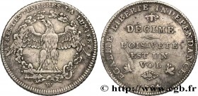 SWITZERLAND - REPUBLIC OF GENEVA
Type : Décime 
Date : 1794 
Mint name / Town : Genève 
Metal : silver 
Diameter : 23,5  mm
Orientation dies : 6  h.
W...
