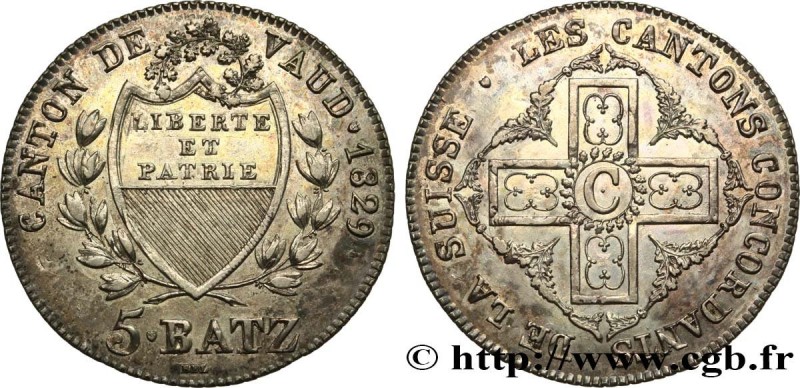 SWITZERLAND - CANTON OF VAUD
Type : 5 Batzen 
Date : 1829 
Quantity minted : - 
...