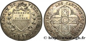 SWITZERLAND - CANTON OF VAUD
Type : 5 Batzen 
Date : 1829 
Quantity minted : - 
Metal : silver 
Diameter : 26,2  mm
Orientation dies : 6  h.
Weight : ...