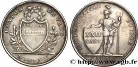 SWITZERLAND - CANTON OF VAUD
Type : 1 Franc 
Date : 1845 
Mint name / Town : Lausanne 
Quantity minted : 8626 
Metal : silver 
Diameter : 27  mm
Orien...