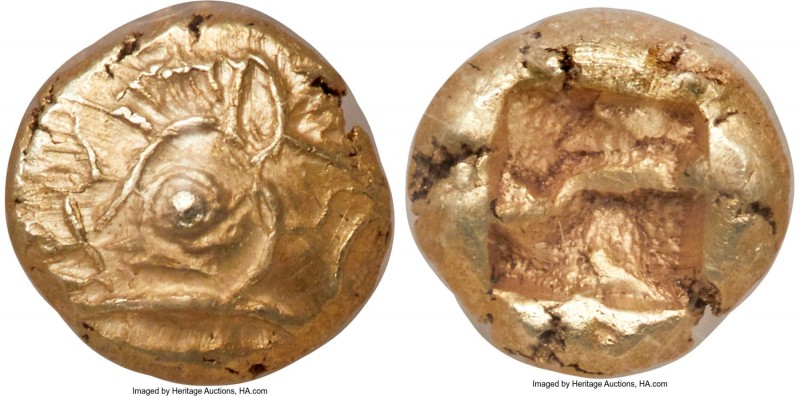 IONIA. Uncertain mint. Ca. 600-550 BC. EL 1/12 stater or hemihecte (8mm, 1.33 gm...