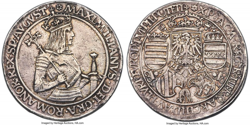Maximilian I (1493-1519) Guldiner ND (1504-1506) AU50 NGC, Hall mint, Dav-8003, ...