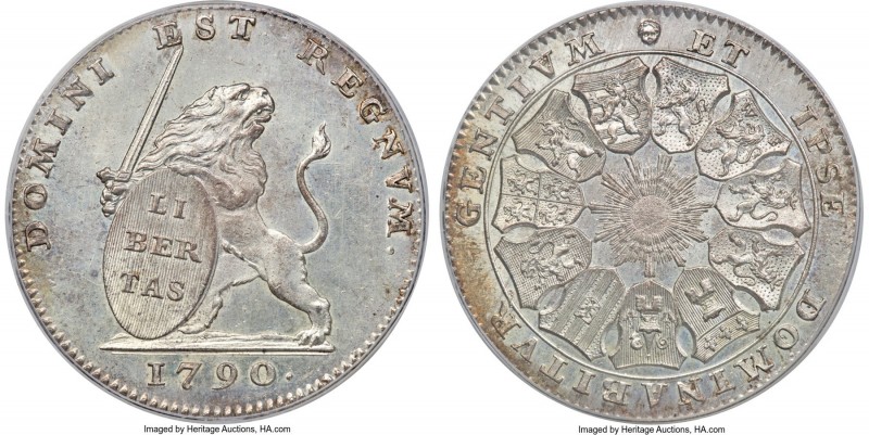 Insurrection 3 Florins 1790-(B) MS65 PCGS, Brussels mint, KM50, Dav-1285. A one ...