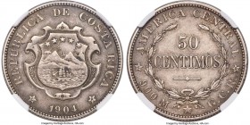 Republic 50 Centimos 1904 (P)-GCR XF40 NGC, Philadelphia mint, KM-Unl., Ulex-Unl., Guttag-Unl. A semi-legendary date within the early 20th-century Cos...