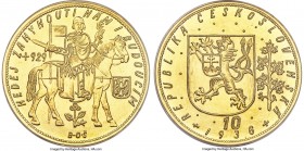 Republic gold 10 Dukatu 1936 MS65 PCGS, KM14, Fr-4. Mintage: 1,239. A covetable gem representative of this interwar period rarity, sought widely by co...