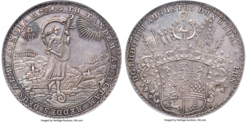 Brunswick-Wolfenbüttel. Rudolf August 3 Taler 1685-HH/RB MS62 NGC, Zellerfeld mi...