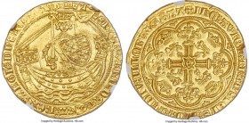 Edward III (1327-1377) gold Noble ND (1361-1369) MS63 NGC, Tower mint, Treaty Period, S-1502, N-1231, Schneider-94 var. (saltire below sail). 7.69gm. ...