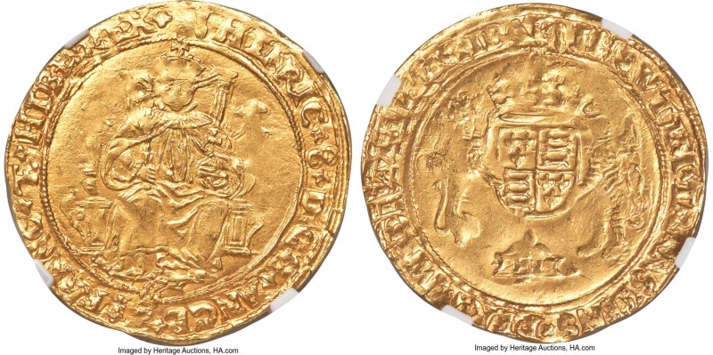 Edward VI (1547-1553), in the name of Henry VIII gold 1/2 Sovereign ND (1547-154...