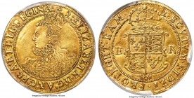 Elizabeth I (1558-1603) gold Pound ND (1602) AU55 PCGS, Tower mint, "1" mm, Seventh issue, S-2539, N-2008. 11.01gm. Truly exceptional and worthy of th...