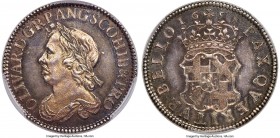 Oliver Cromwell Shilling 1658 MS63 PCGS, KM-A207, S-3228, ESC-1005. Peak quality to say the least, this stunning choice shilling of Oliver Cromwell--t...