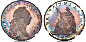 George III silver Proof Pattern 1/2 Penny 1788 PR67 S Cameo NGC, Peck-1012 (Extremely Rare). By William J. Taylor after Droz. A classic 'Late Soho' cr...