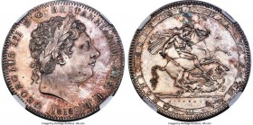George III Crown 1818 MS66 NGC, KM675, S-3787. LVIII edge. An utterly impressive example ranking as the single finest of its type and date to certify ...