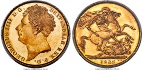 George IV gold 2 Pounds 1823 MS67 PCGS, KM690, S-3798. The perfect representative of this first currency 2 Pounds, clearly struck and preserved with t...