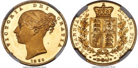 Victoria gold Proof Sovereign 1839 PR64 Ultra Cameo NGC, KM736.1, S-3852. Plain edge. A stunning example featuring the young Queen Victoria in the ear...