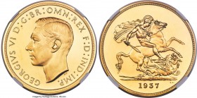 George VI gold Proof 5 Pounds 1937 PR66 Ultra Cameo NGC, KM861, S-4074. Mintage: 5,500. A type which generally needs little introduction, the Proof-on...