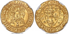 Naples & Sicily. Charles II d'Anjou gold Saluto d'Oro ND (1285-1309) MS66 NGC, Naples mint, Fr-810, Biaggi-1629, MIR-22 (R2), MEC XIV-682. 4.39gm. +KA...