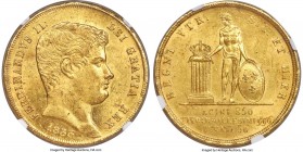 Naples & Sicily. Ferdinand II gold 30 Ducati 1833 MS62 NGC, Naples mint, KM312, Fr-866, MIR-484. A substantial gold emission of the Naples mint, and a...