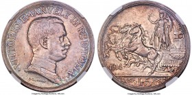 Vittorio Emanuele III 5 Lire 1914-R MS63 NGC, Rome mint, KM56, Dav-144, Pag-708. Obv. Uniformed bust right. Rev. Minerva, holding branch and shield, s...