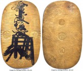 Manen gold Oban (10 Ryo) ND (1860-1862) AU Details (Test Cut) PCGS, Edo or Kyoto mint, KM-C24a.2, J&V-A7, JNDA 09-11, Hartill-8.13 (ER). 80x134mm. 112...