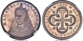 Ranavalona III silver Proof Pattern 5 Francs 1895 PR63 NGC, London mint, KM-XM4, Dav-69, VG-4243B, Lec-37. Mintage: 25. The first example of this exce...