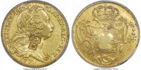 French Colony gold Regulated/Counterstamped 22 Livres ND (c. 1802) AU55 PCGS, KM36, cf. Prid-pg. 242 & 247 (this date not listed), cf. Gordon Variety ...