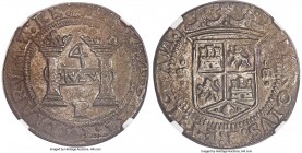 Charles & Johanna "Early Series" 4 Reales ND (1536-1542) P/R ·M·-·M· AU58 NGC, Mexico City mint, KM0016, Cal-70, Nesmith-Unl. A rare issue, struck fro...