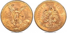 Estados Unidos gold 50 Pesos 1931/0 MS65+ PCGS, Mexico City mint, KM481, Fr-172. A key date and overdate variety in the widely collected 50 Pesos seri...