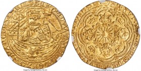Gorinchem. City gold Imitative Rose Noble ND (1583-1591) MS64 NGC, Fr-80, S-1952, Schneider-851. 7.59gm. Struck in imitation of the gold Ryal (Rose No...