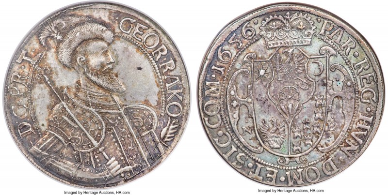 George Rakoczi II Taler 1656-NB AU55 NGC, Nagybanya mint, KM286, Dav-4751, Resch...